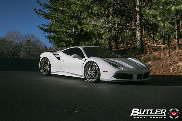 Фото дисков Vossen M-X1 (3-Piece) Сатиновый темный лак на Ferrari 488