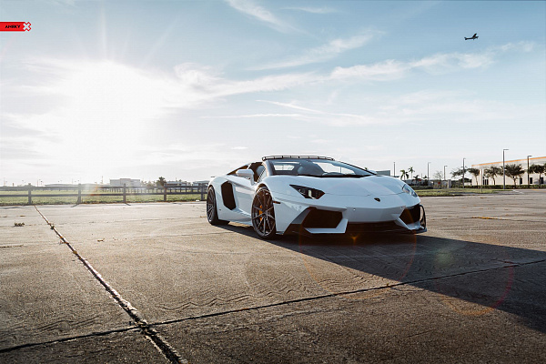 Фото дисков Anrky AN28 Глянцевый темный лак на Lamborghini Aventador