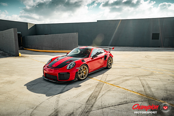 Фото дисков Vossen RS74 Глянцевое золото на Porsche 911 VII