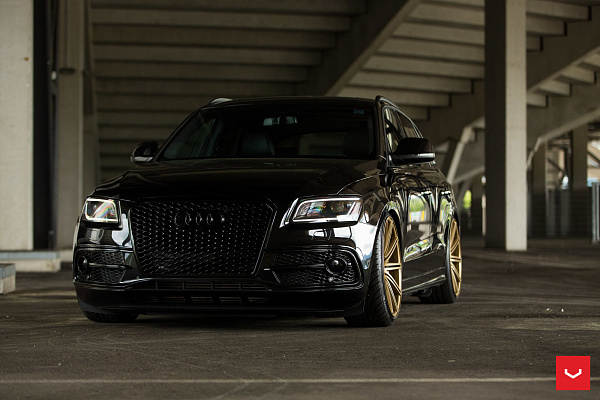 Фото дисков Vossen CV4 Сатиновое золото на Audi Q5 (8R)