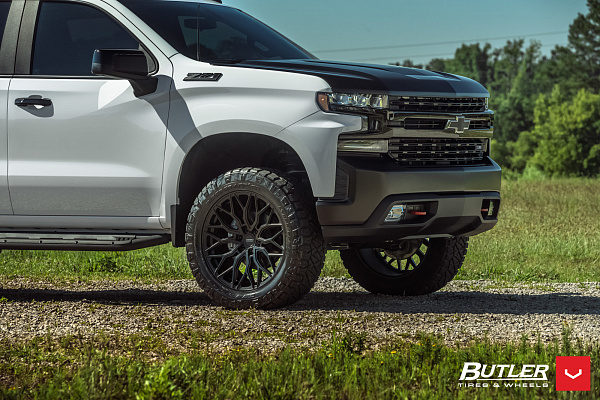 Фото дисков Vossen HF6-3 Черный сатин на Chevrolet Silverado IV