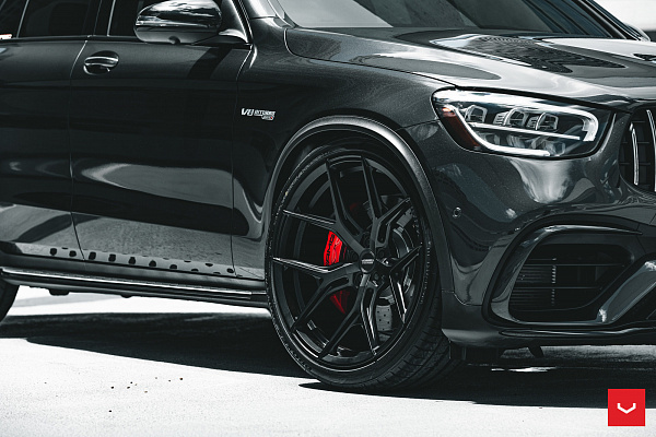 Фото дисков Vossen HF-5 Черный сатин на Mercedes-Benz GLC (X253, C253)