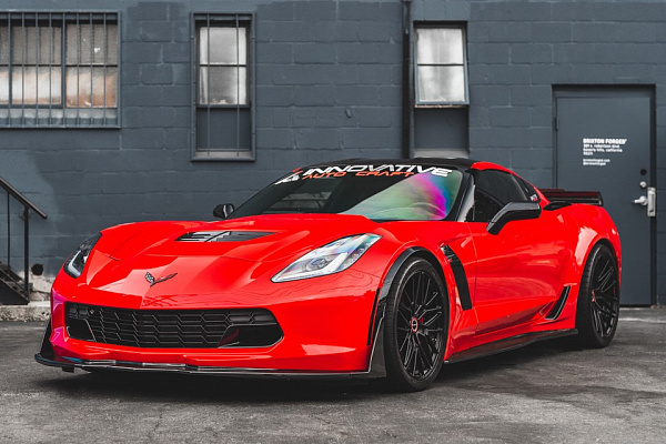 Фото дисков Brixton Forged VL4 Черный сатин на Chevrolet Corvette C7