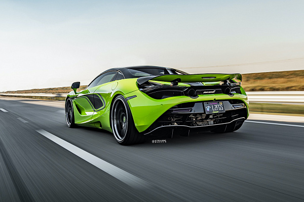 Фото дисков Strasse Wheels SV10M Deep Concave FS Черный глянец на McLaren 720S