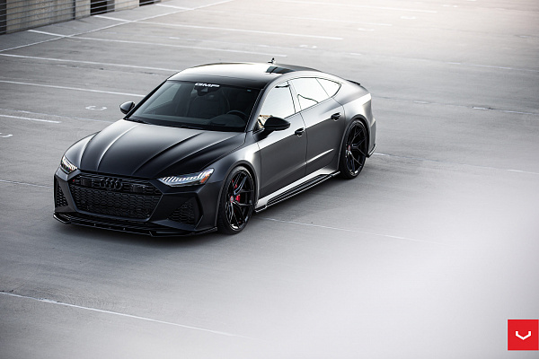Фото дисков Vossen HF-5 Черный сатин на Audi A/RS 7 (4K)