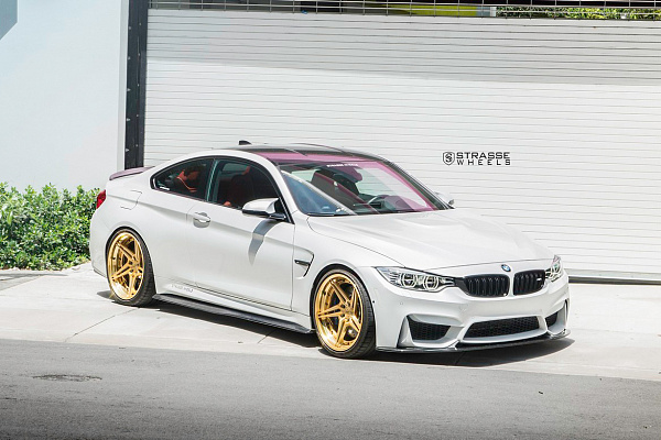Фото дисков Strasse Wheels SV2T Deep Concave FS Сатиновое золото на BMW 4/M4 (F32/F82)