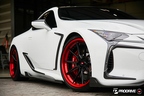 Фото дисков Vossen EVO-2R (3-Piece) Черный глянец на Lexus LC 500