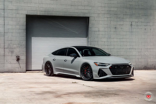 Фото дисков Vossen EVO-6T (3-Piece) Черный сатин на Audi A/RS 7 (4K)