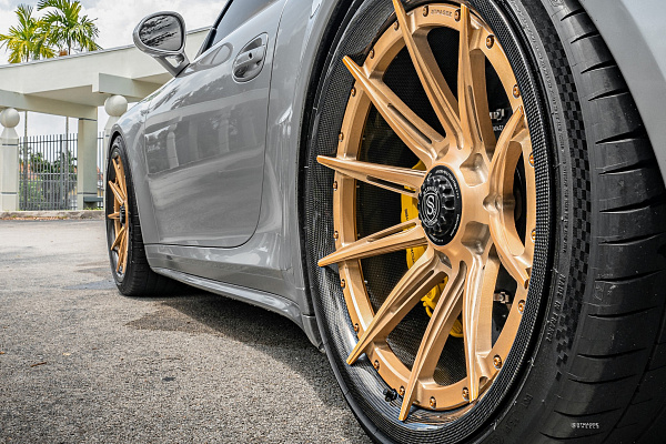 Фото дисков Strasse Wheels SV10-RS Performance Сатиновое золото на Porsche 911 VII