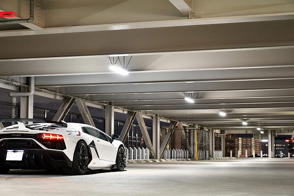 Фото дисков Anrky S1-X1 Глянцевый темный лак на Lamborghini Aventador