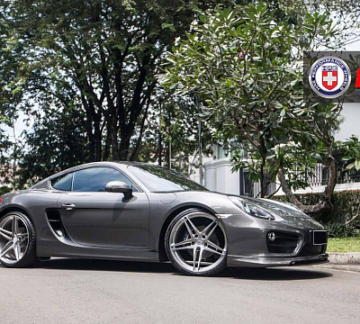 Фото дисков HRE P107 на Porsche Cayman II