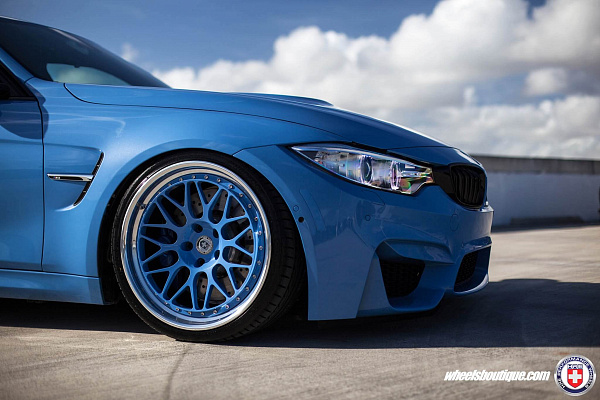 Фото дисков HRE 300 Синий глянец на BMW 3/M3 (F3x/F80)