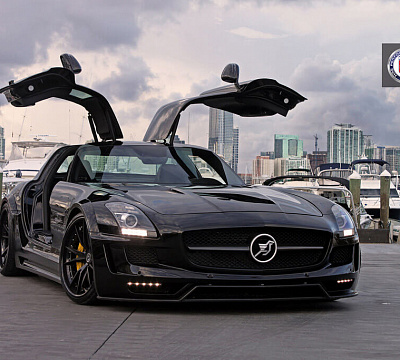 Фото дисков HRE S104 на Mercedes-Benz SLS AMG