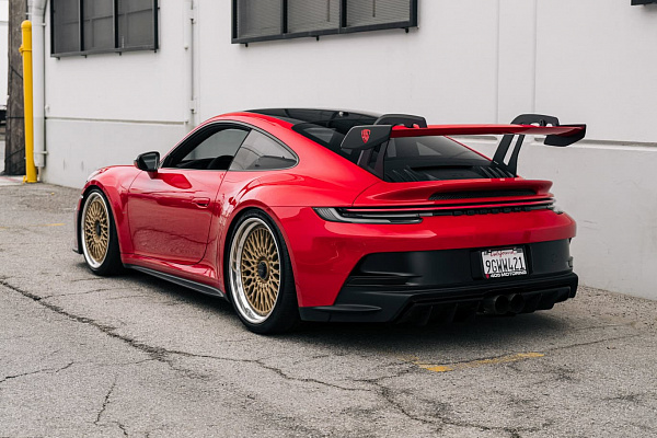 Фото дисков Brixton Forged TR20 Сатиновое золото на Porsche 911 VIII