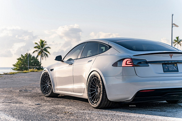 Фото дисков Strasse Wheels SV15FF Deep Concave Duoblock Черный глянец на Tesla Model S