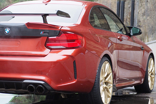 Фото дисков HRE P200 Сатиновое золото на BMW 2/M2 (F22/F87)