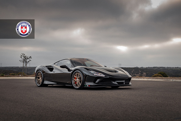 Фото дисков HRE S101SC Сатиновое темное золото на Ferrari F8