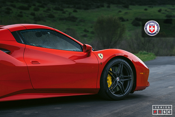 Фото дисков HRE P107SC Черный сатин на Ferrari 488
