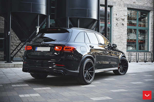 Фото дисков Vossen HF-3 Черный сатин на Mercedes-Benz GLC (X253, C253)