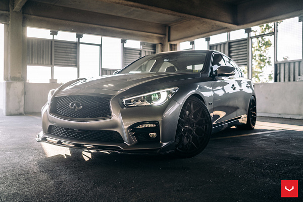 Фото дисков Vossen HF-2 Черный сатин на Infiniti Q50