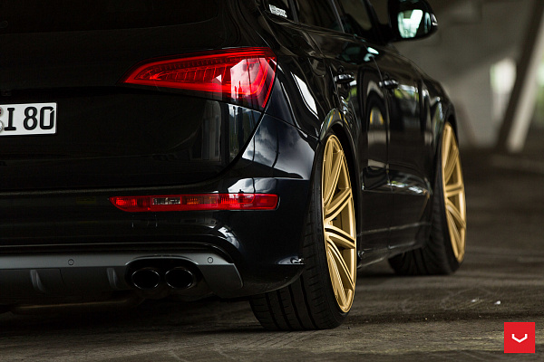 Фото дисков Vossen CV4 Сатиновое золото на Audi Q5 (8R)