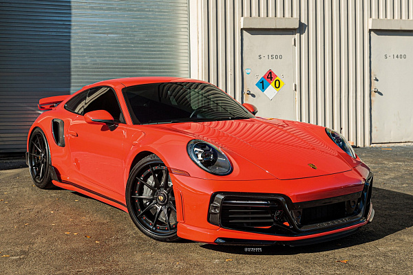 Фото дисков Strasse Wheels SV10 Deep Concave Duoblock Черный сатин на Porsche 911 VIII