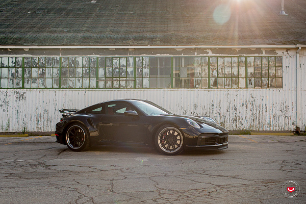 Фото дисков Vossen EVO-2R (3-Piece) Черный сатин на Porsche 911 VIII