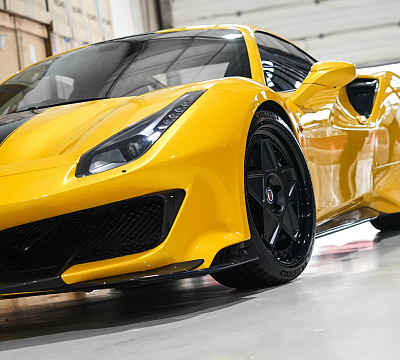 Фото дисков HRE 505 на Ferrari 488