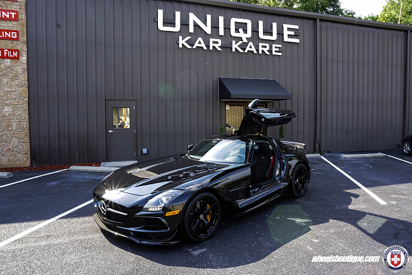Фото дисков HRE P101 Черный глянец на Mercedes-Benz SLS AMG