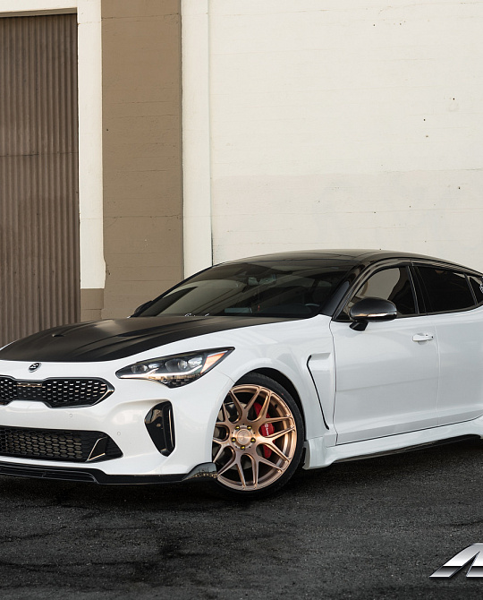 Фото дисков FS01 Глянцевое темное золото на Kia Stinger