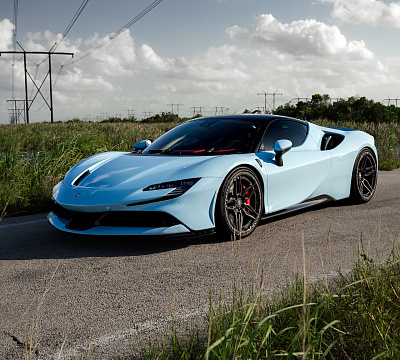 Фото дисков Strasse Wheels SV4-RS Deep Concave FS на Ferrari SF90