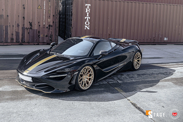 Фото дисков Vossen S17-01 Глянцевое золото на McLaren 720S