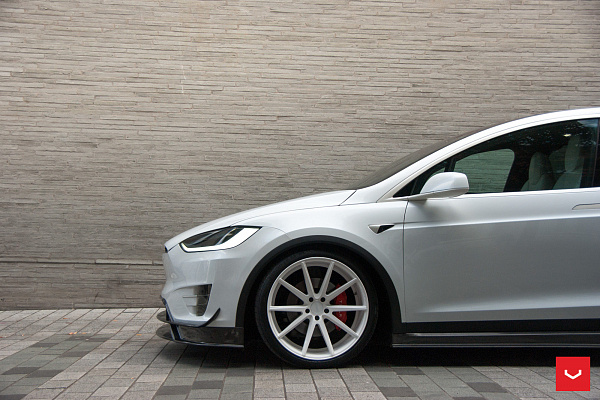 Фото дисков Vossen VFS-1 Белый глянец на Tesla Model X