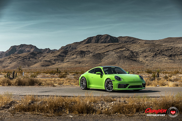 Фото дисков Vossen RS92 Полированный лак на Porsche 911 VIII