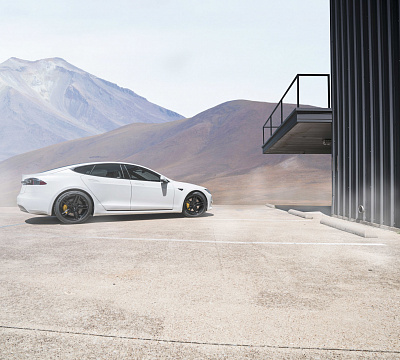 Фото дисков Vossen HF-1 на Tesla Model S