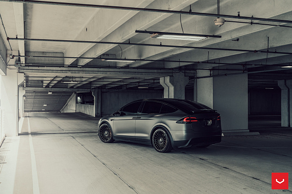 Фото дисков Vossen HF-8 Черный глянец на Tesla Model X