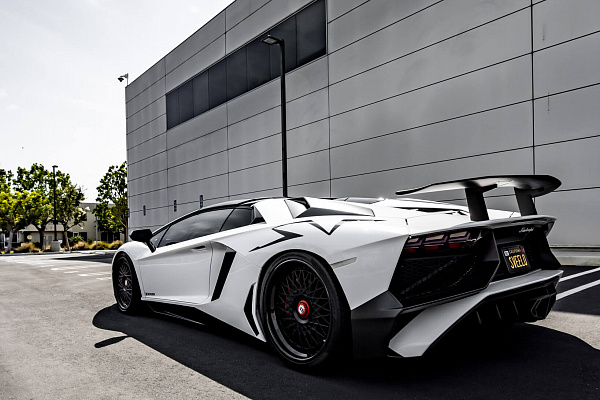 Фото дисков HRE 501 Черный сатин на Lamborghini Aventador