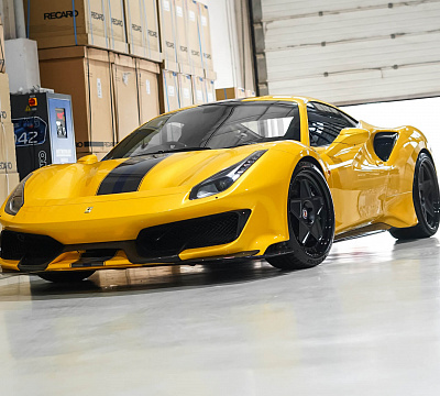 Фото дисков HRE 505 на Ferrari 488