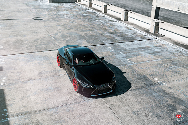 Фото дисков Vossen M-X4T Красный сатин на Lexus LC 500
