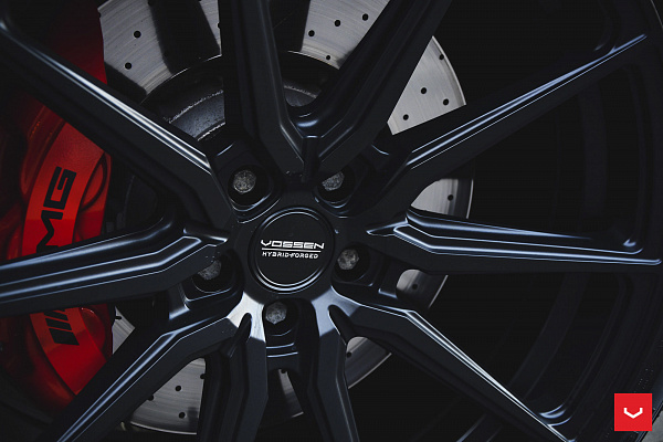 Фото дисков Vossen HF-3 Черный сатин на Mercedes-Benz GLC (X253, C253)