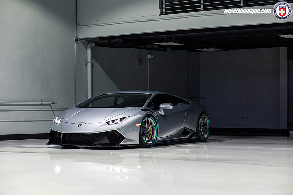 Фото дисков HRE S201 Сатиновый темный лак на Lamborghini Huracan
