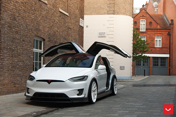 Фото дисков Vossen VFS-1 Белый глянец на Tesla Model X