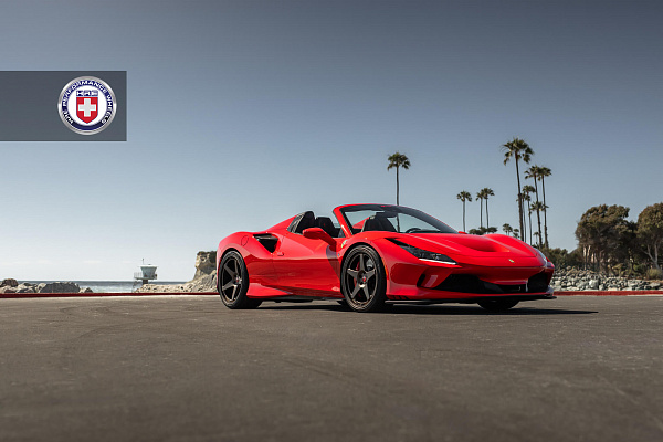 Фото дисков HRE 305 GTS Сатиновая бронза на Ferrari F8