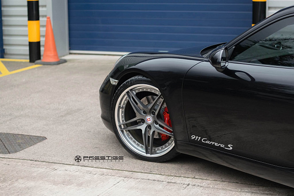 Фото дисков HRE S107 Сатиновый графит на Porsche 911 VII