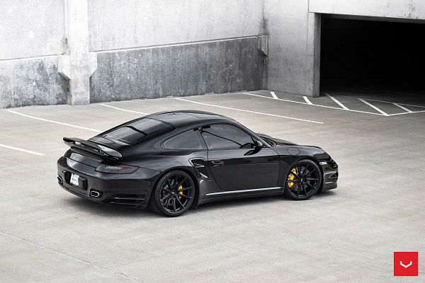 Фото дисков Vossen HF-3 Черный сатин на Porsche 911 VI