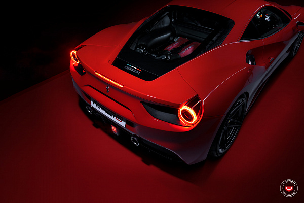 Фото дисков Vossen EVO-1 (3-Piece) Черный сатин на Ferrari 488