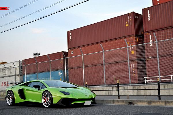 Фото дисков Anrky AN10 Полированный лак на Lamborghini Aventador