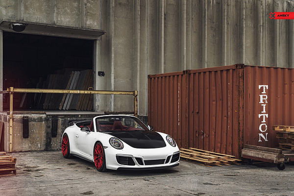 Фото дисков Anrky AN20 Красный сатин на Porsche 911 VII