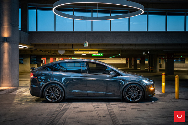Фото дисков Vossen HFX-2 (5-Lug) Глянцевый графит на Tesla Model X