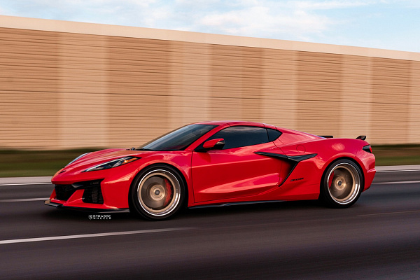 Фото дисков Strasse Wheels SV10 Deep Concave FS Сатиновая шампань на Chevrolet Corvette C8